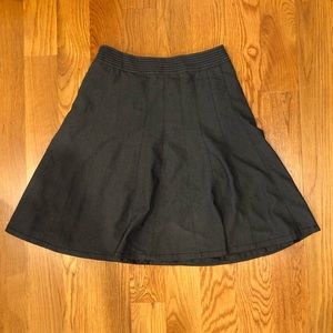 Iora Gray Black Lined Short Knee Length Skirt Small XS